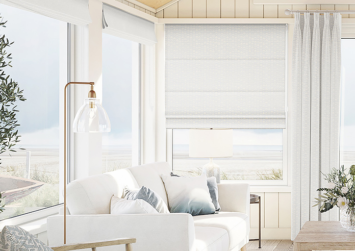 Rolling Hills Velvet, Cool Grey - Roman Blind - Image 3